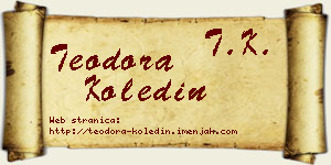Teodora Koledin vizit kartica